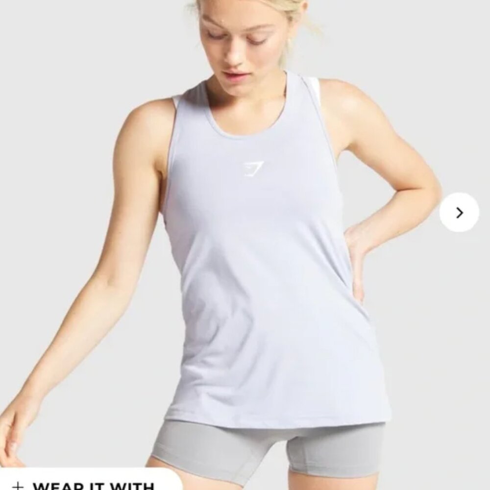 Gymshark Light Gray Racerback Tank